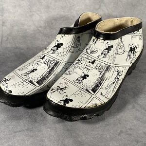Disney Mickey Mouse Vintage Rain Shoes Boots Size 7 Slip-on Gardening Water